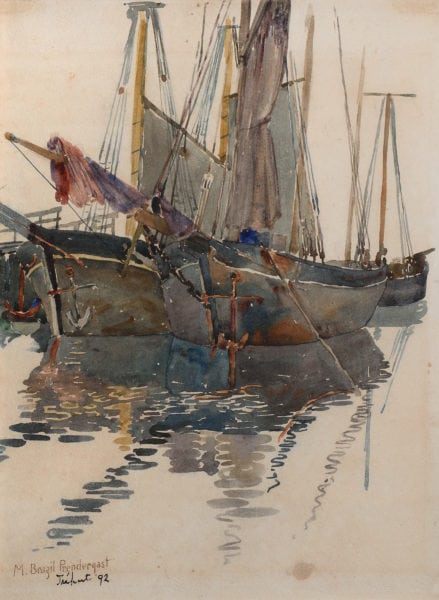 A Study of Two Schooners, (Fishing Schooners, Treport)